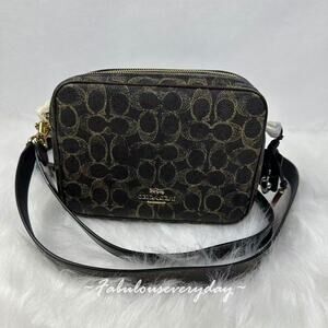 Coach Carey Crossbody Bag In Loved Signature Canvas With Charms Brown CEK68 NWT